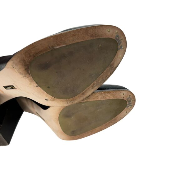 Louise Et Cie Womens SZ 8.5M High Heeled Black Leather Ankle Booties - Picture 7 of 16